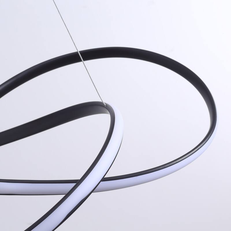 Modern 1-Light Wavy Line Design LED Pendant Lighting Fixture