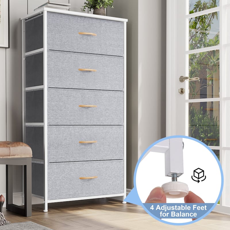 5 Drawers Vertical Dresser Storage Tower Organizer Unit for Bedroom