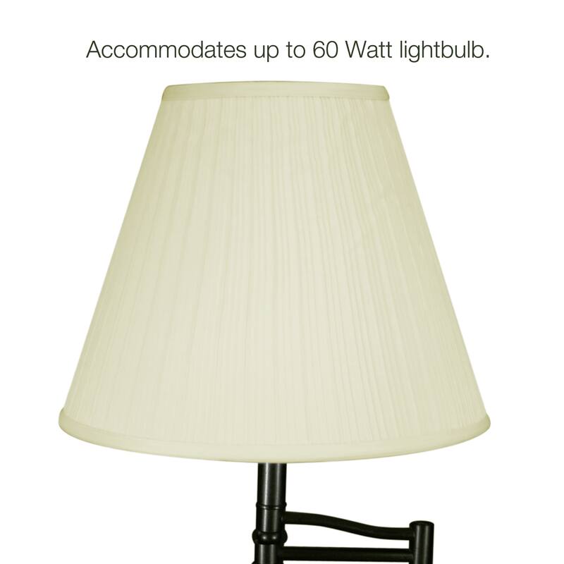 Leick Home One Drawer Swing Arm Lamp Side Table with Shelf