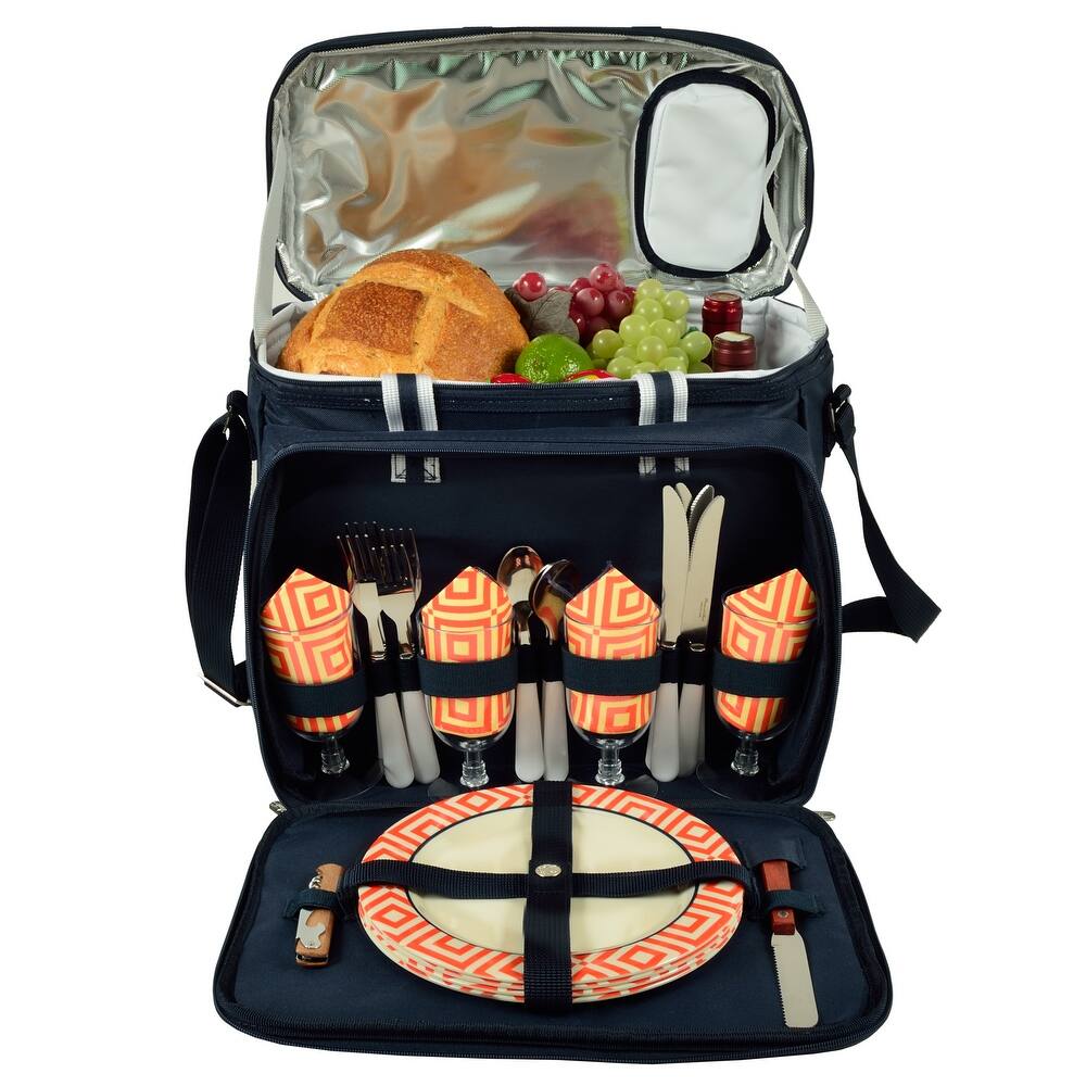 Picnic at Ascot Diamond Collection Picnic Cooler Bag for Four