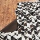 preview thumbnail 7 of 8, Pelle Leather Mosaic Chevron Abstract-Edged Area Rug