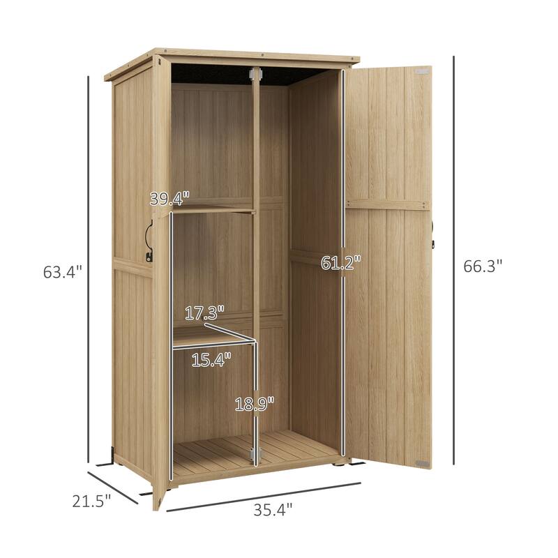 Outsunny Wooden Garden Shed