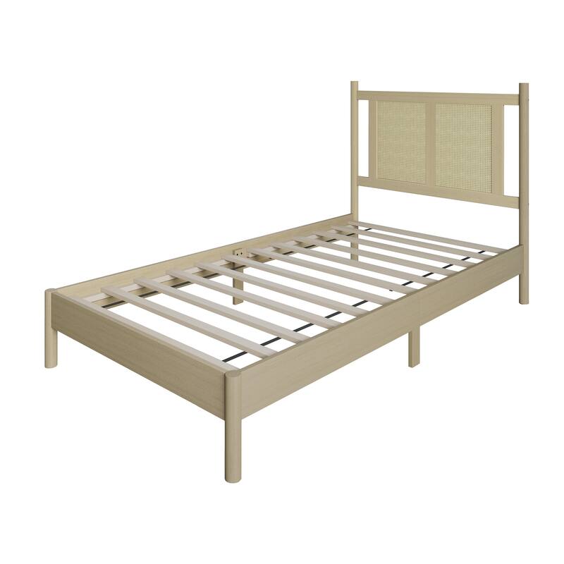 CraftPorch Transitional Wooden Platform Kid Bed