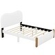 preview thumbnail 10 of 33, Upholstered platform bed with wooden support feet