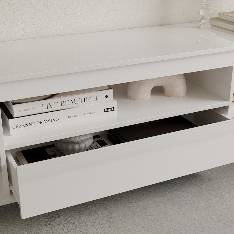 70" Floating TV Stand Inch Entertainment Center with Storage Cabinets