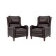 preview thumbnail 62 of 166, Brigida Multifunctional Modern Genuine Leather Nailhead Trim Recliner with Adjustable Footrest Set of 2 by HULALA HOME