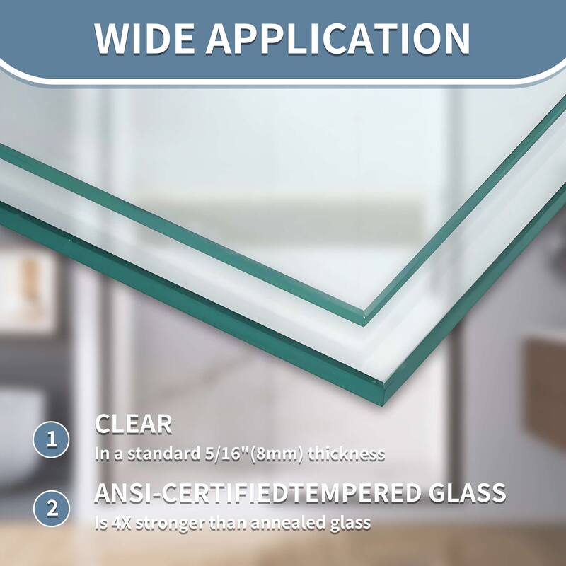 48" x 74" Glass Shower Door Framed Sliding Adjustable Brushed Nickel Clear Shower Enclosure with Hardware Kit