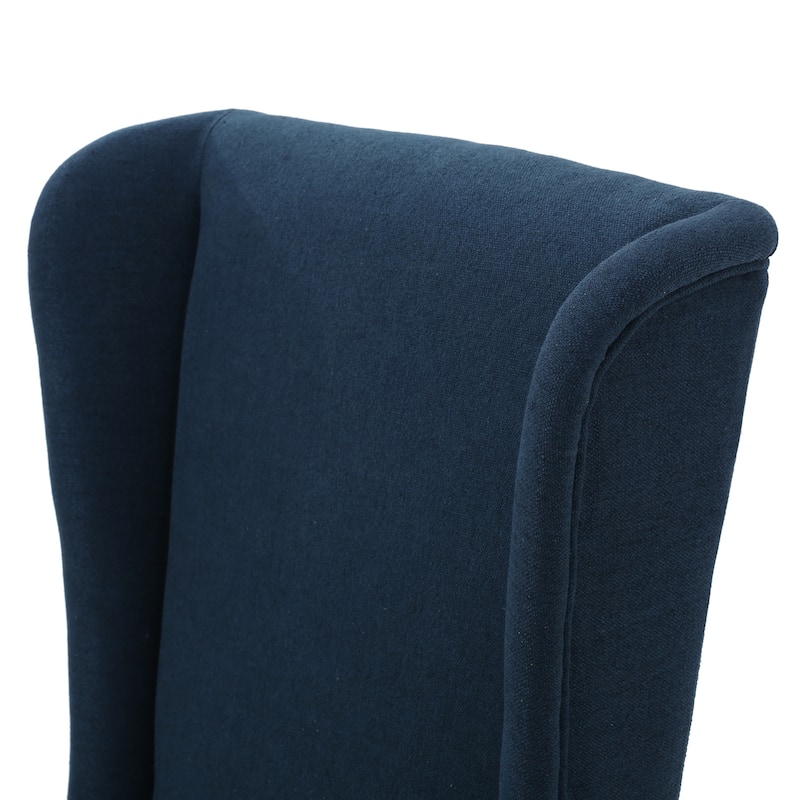 Roomfitters Tall Wingback Dining Chair with Upholstered Seat and Curved Backrest, Elegant Accent Chair