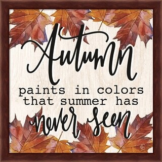 Fearfully Made Creations 'Autumn Paints in Colors' Framed Art - Bed