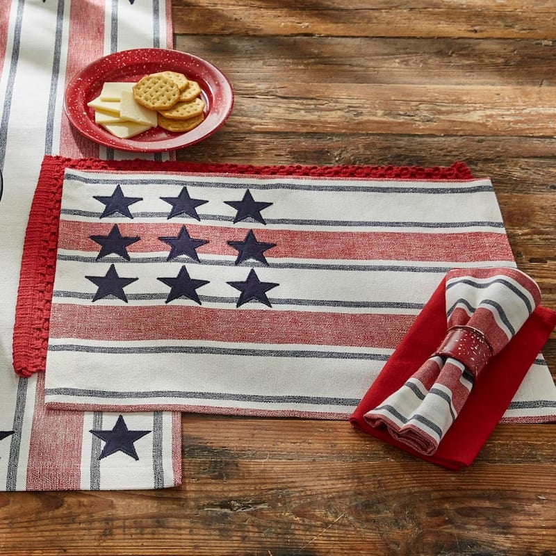 Park Designs Stars And Stripes Napkin Set of 4 - 18" X 18"