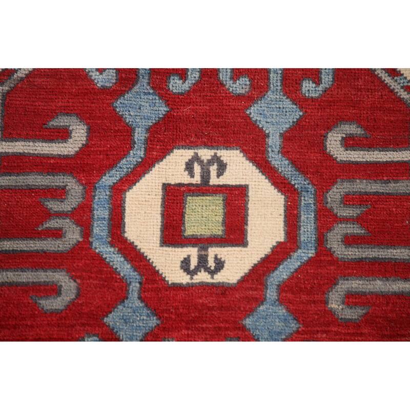 Kazak Oriental Area Rug Handmade Wool Carpet - 6'8" x 10'2"