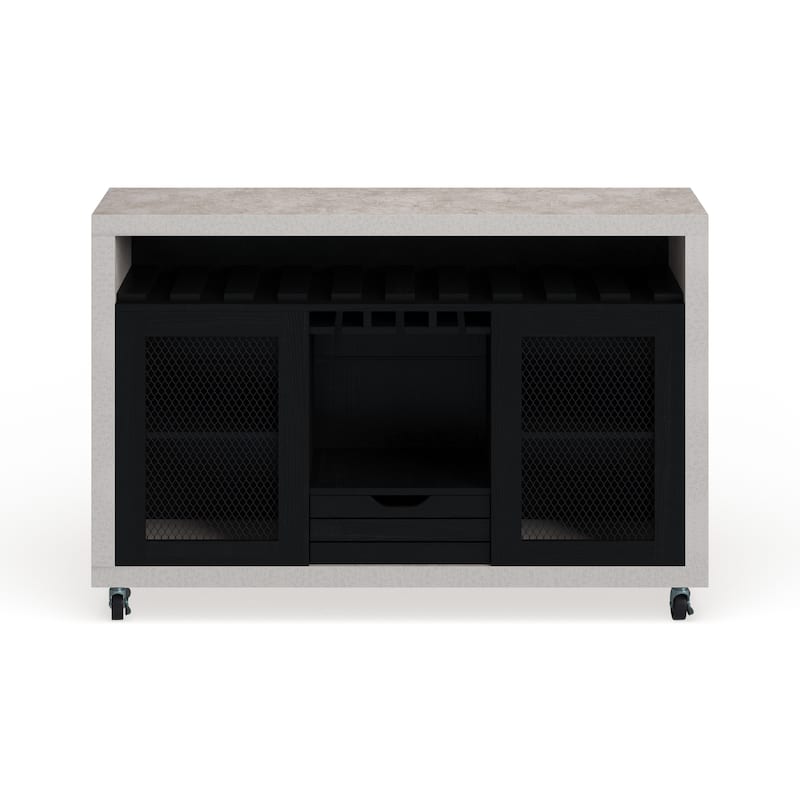 Furniture of America Sene Contemporary 4-shelf Rolling Buffet