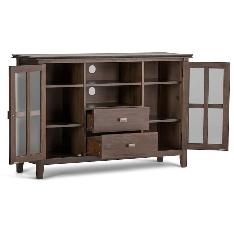 WYNDENHALL Stratford 53-inch Solid Wood TV Media Stand - 53 inch wide