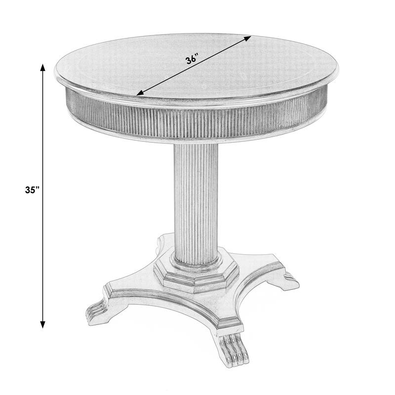 Ellsworth 36" Ribbed Pedestal Foyer Table