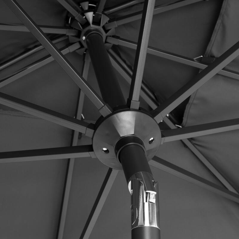 10 x 6.5 Ft Double Top Market Patio Umbrella with Base
