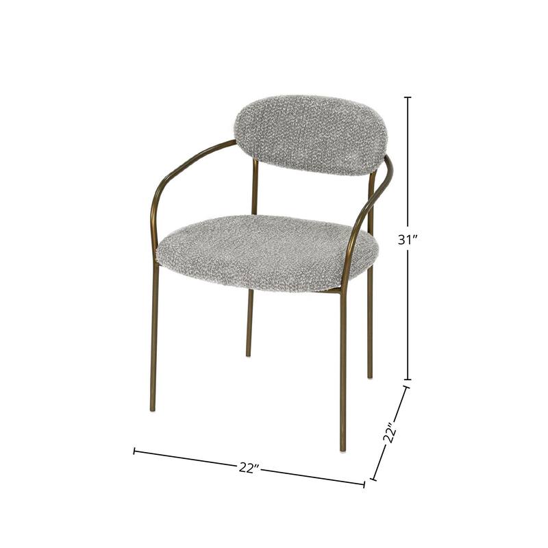 Willow Iron Upholstered Arm Dining Chair
