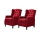 preview thumbnail 2 of 87, Debora Wingback Button Tufted Push-back Recliners Set of 2 by HULALA HOME