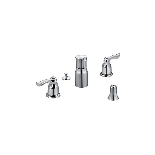 Shop Moen TL5265 Chateau Two Handle Bidet Faucet with Metal Waste