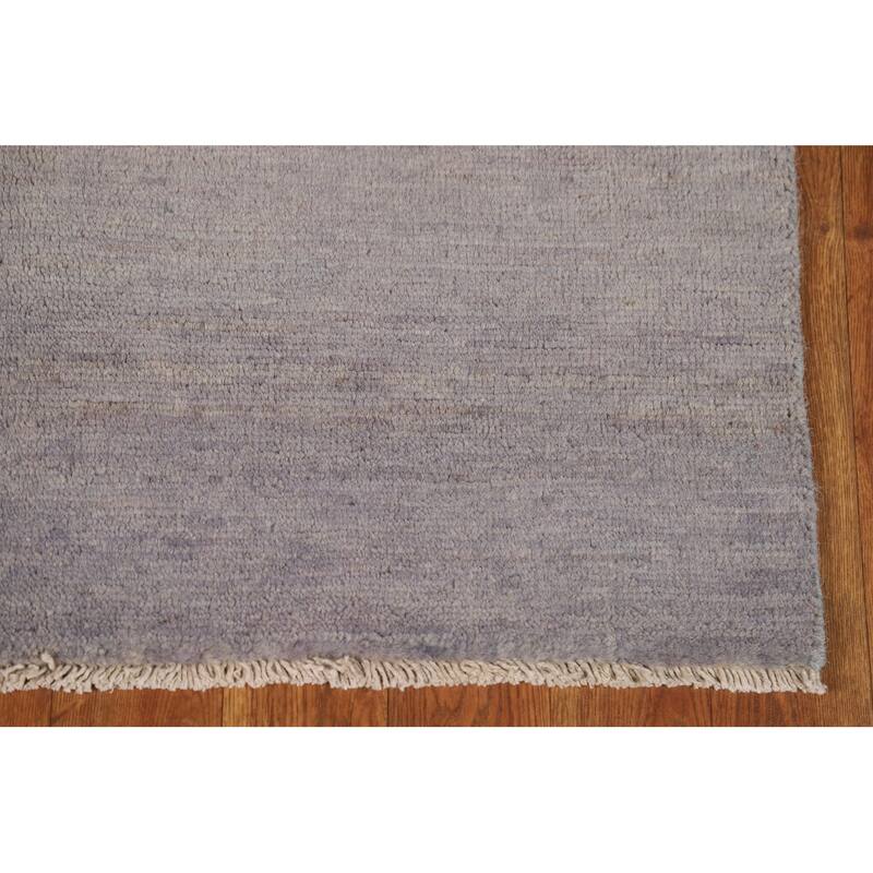 Hand Knotted Oriental 100% Wool Carpet Modern Modern Greys & Charcoal Gabbeh Area Rug - 4' 0'' X 2' 8''