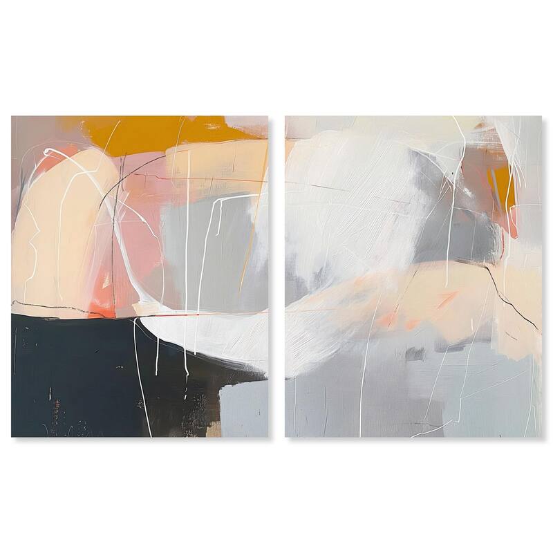California in Haze Canvas Set of 2 by Art Remedy, Gallery Wrapped - 30" x 36"
