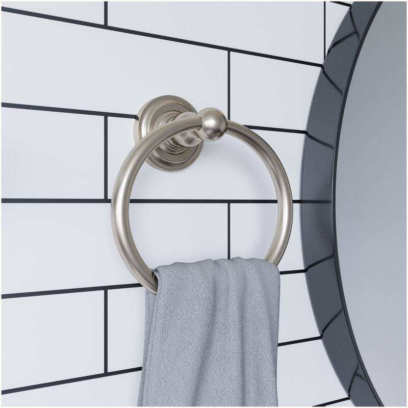 Design House Satin Nickel Towel Ring from the Calisto Collection