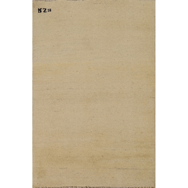 Gabbeh Modern Accent Rug Handmade Wool Carpet - 2'8"x 4'0"