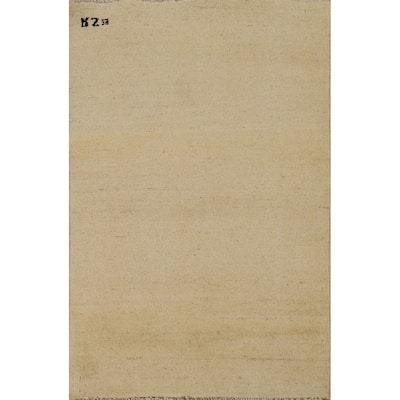 Gabbeh Modern Accent Rug Handmade Wool Carpet - 2'8"x 4'0"