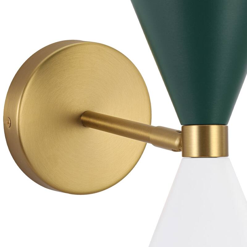 Modern Stylish 2-Light Colorblock Hourglass Bathroom Wall Lamp