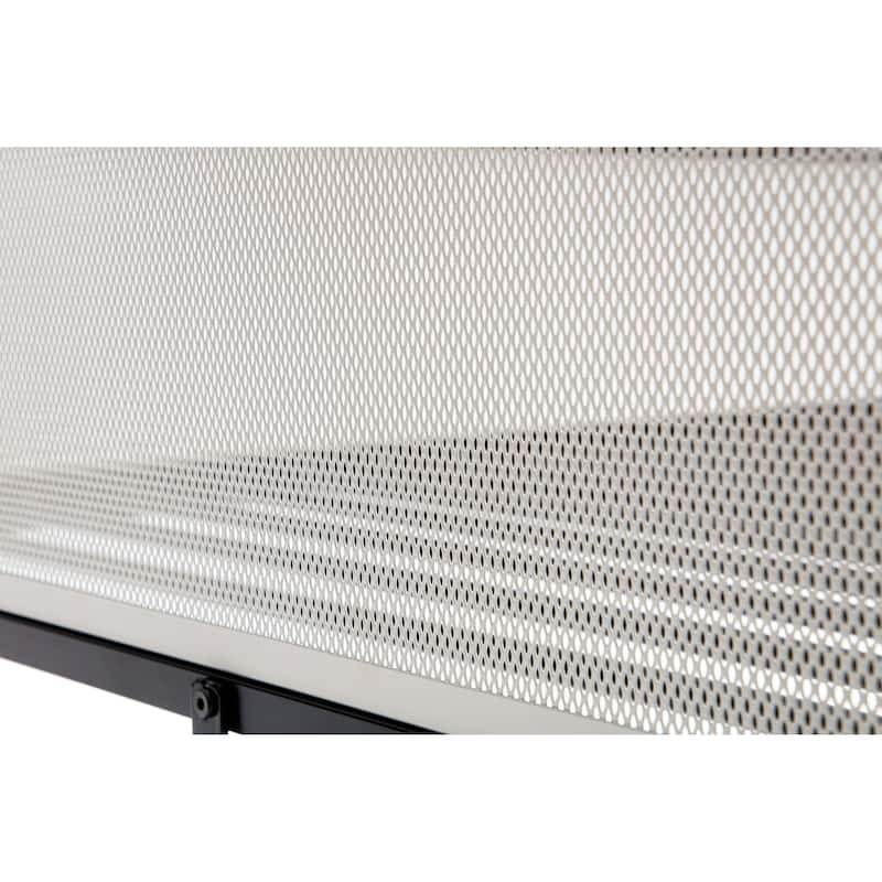 Adam Twin Full Bunk Black with White Mesh Guard Rail, for Bedroom