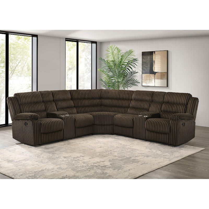 Atkinson Upholstered Reclining Sectional Sofa - 117" x 117" x 40.5"