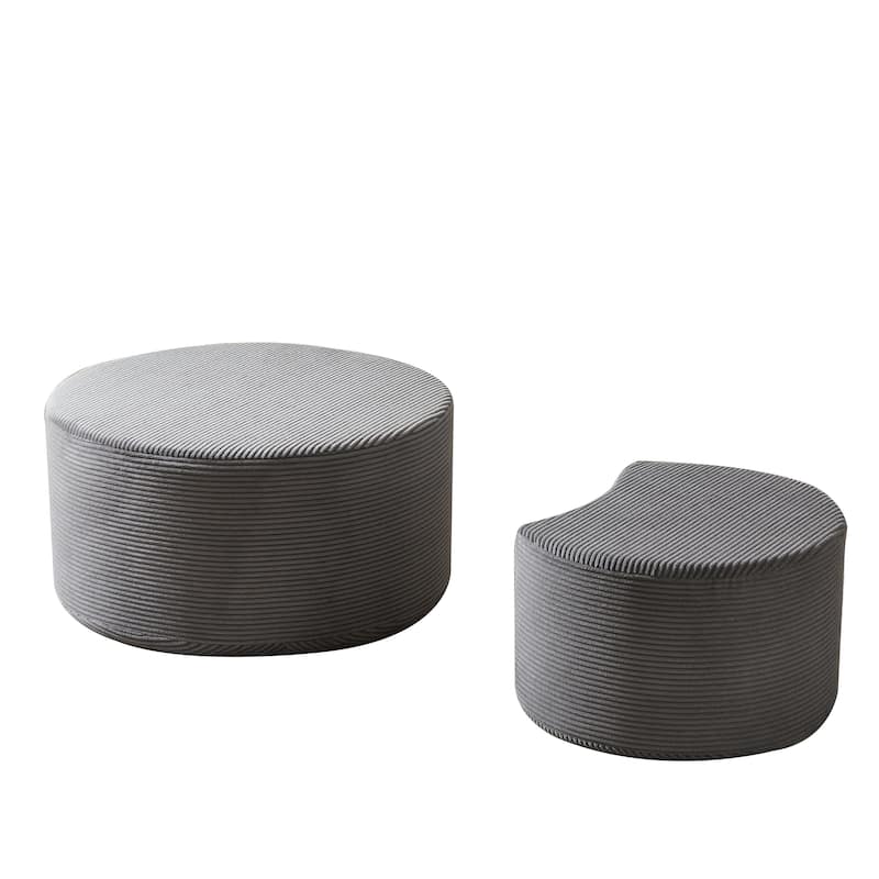 2-Piece Set, Modern Nesting Coffee Tables, Stylish Coffee Tables, Round Coffee Tables and Side Tables, for Living Rooms