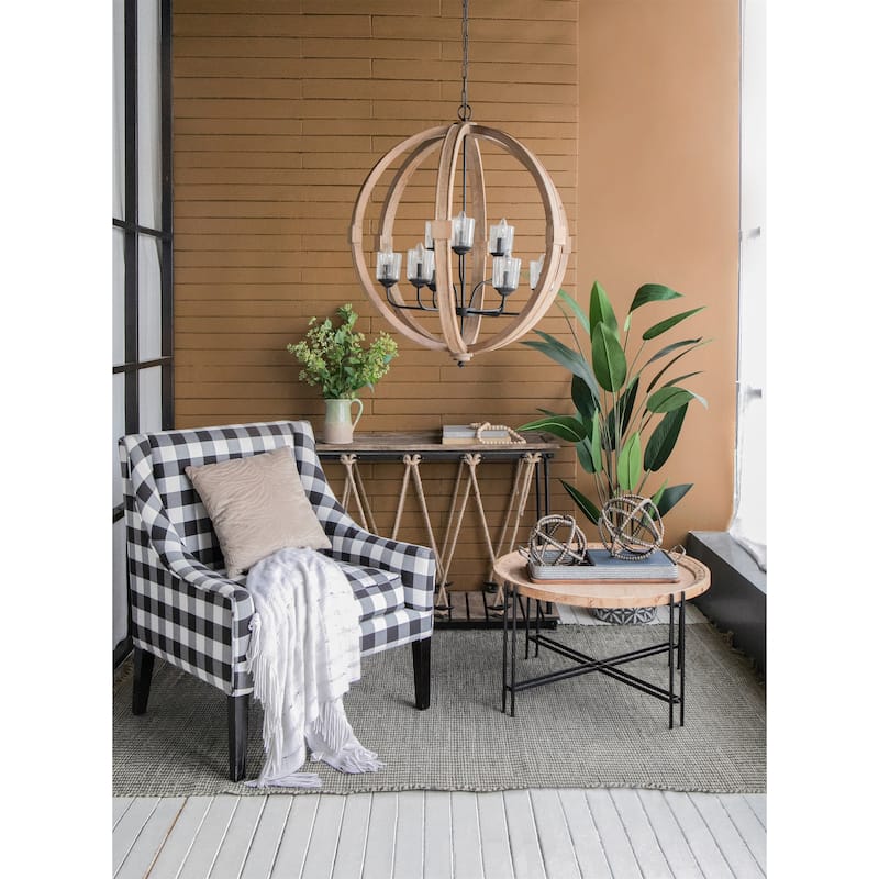 9- Light Globe Chandelier
