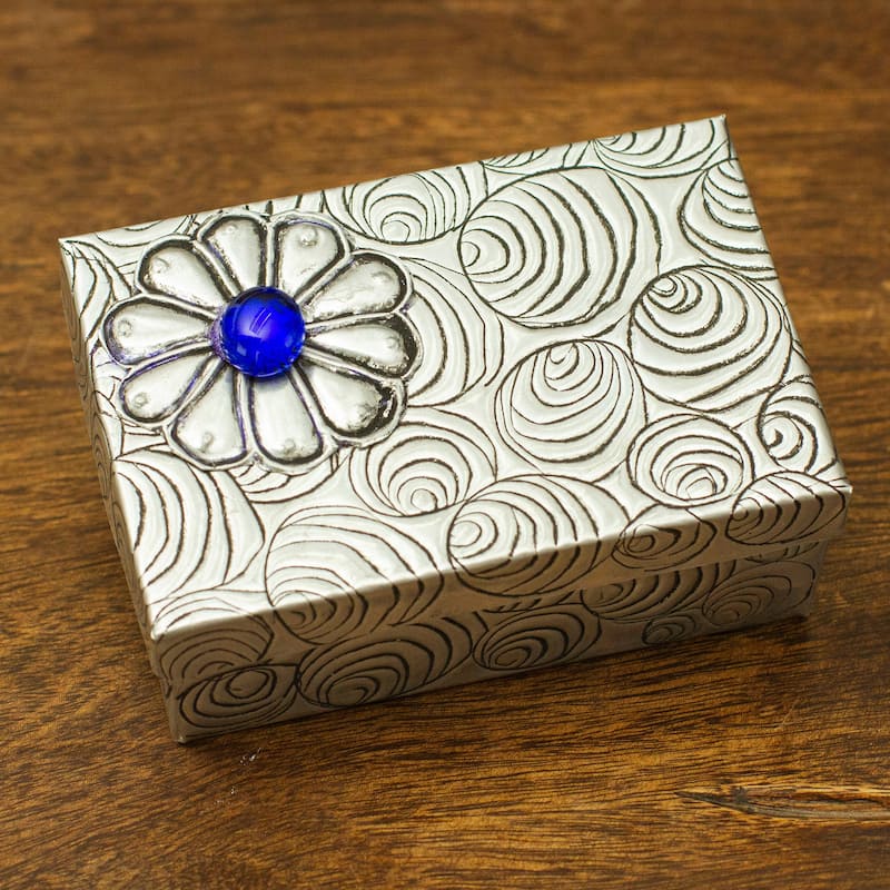 Novica Handmade Radiant Treasure Decorative Aluminum Box