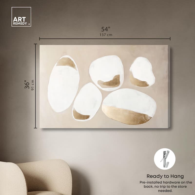 Gilded Cairn II Canvas by Art Remedy, Gallery Wrapped