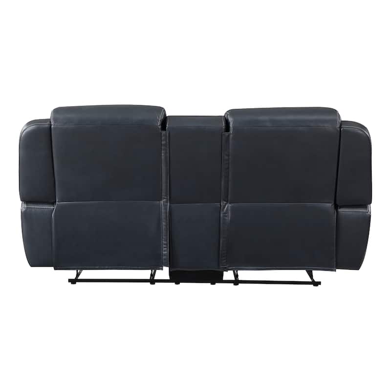 Manuel Breathable Faux Leather Manual Double Reclining Loveseat