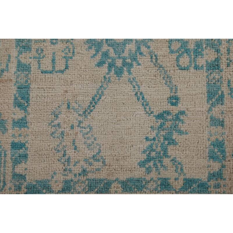 Vegetable Dye Oriental Oushak Turkish Rug Hand-knotted Wool Carpet - 2'0" x 3'10"