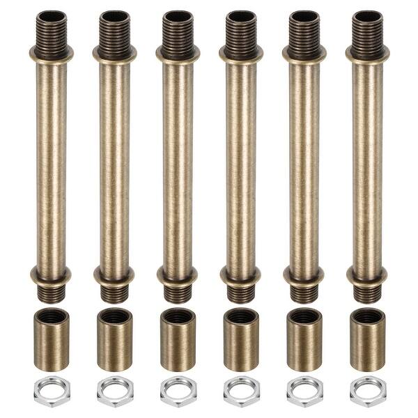 6set M10x1 Threaded Extension Rod Kit 100mm Coupling Nut Pipe Hex Nut