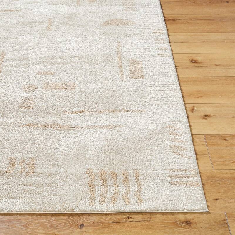 Livabliss Scandinavian Fossay Shag Stripe Washable Area Rug - 2'7" x 7'3" - Beige