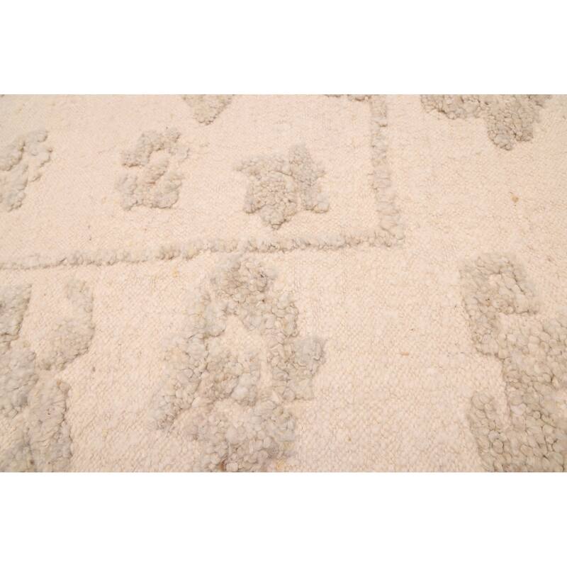 ECARPETGALLERY Hand-knotted Looma Cream Wool Rug - 8'3 x 9'8