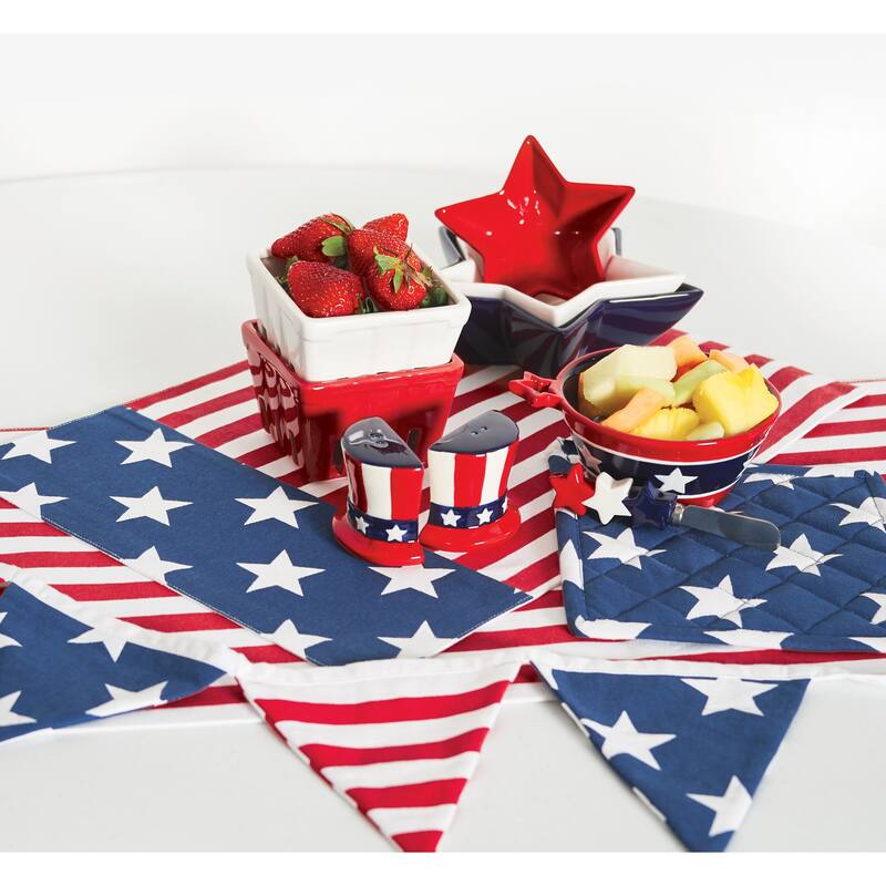 Patriotic July Fourth Star Shaped Dish Set of 3 - Set of 3