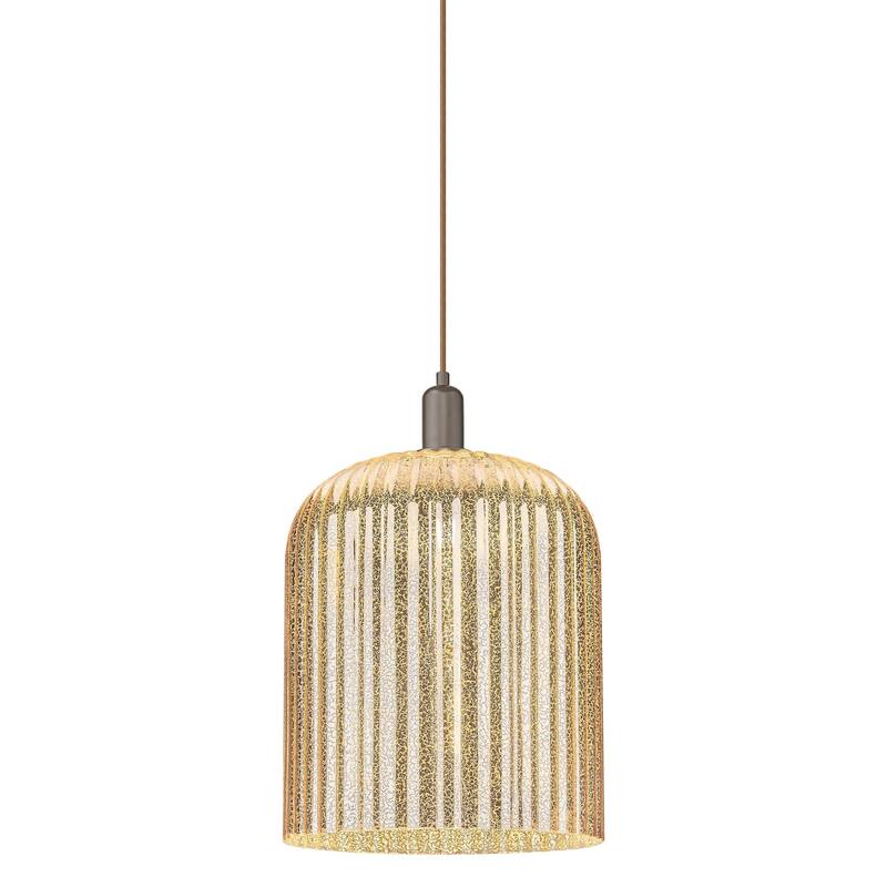 Innovations Lighting 716-1P-18-12 Bridal Veil Pendant Bridal Veil 12" - Oil Rubbed Bronze / Mercury