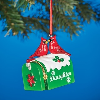 Festive Mailbox Trinket Christmas Tree Ornaments - 5.500 x 4.250 x 4.130