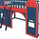 preview thumbnail 8 of 7, Twin Size Castle Shaped High Quality Pinewood Loft Bed with Underbed Storage Space and Side Rails