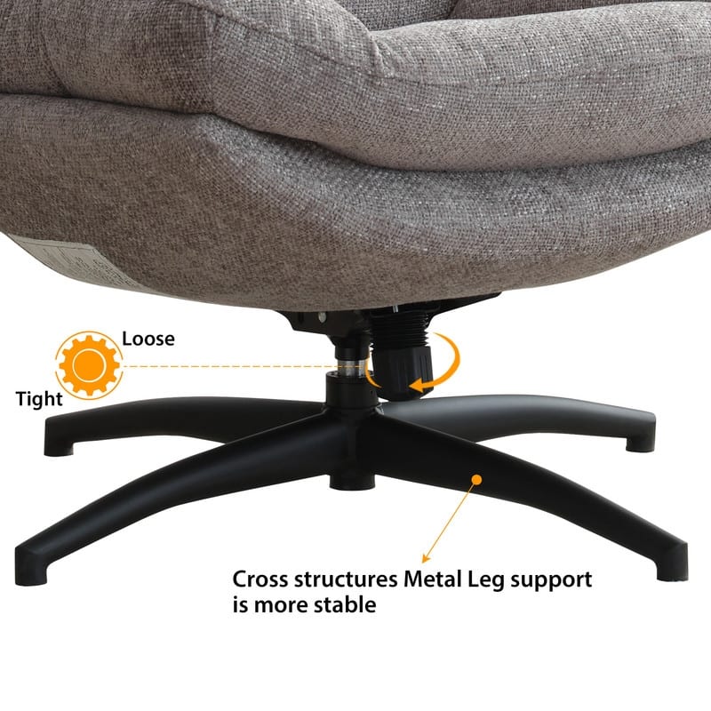 Swivel Accent Chair with Ottoman Rocker Chairs Ottoman Set Rocking Glider Lounge Reading Chair Footrest for Living Room Green