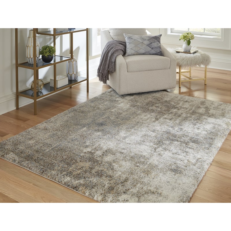 Ashley Furniture Pearidge Gray & Cream Area Rug - 5' x 7'