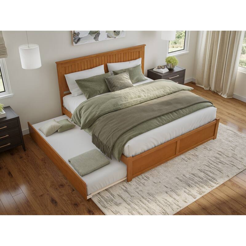 Nantucket Bed with Footboard and Twin Extra Long Trundle