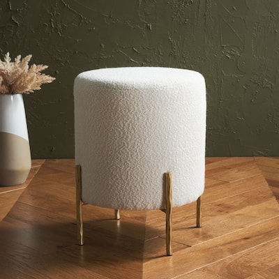 SAFAVIEH Couture Jessa Round Boucle Ottoman