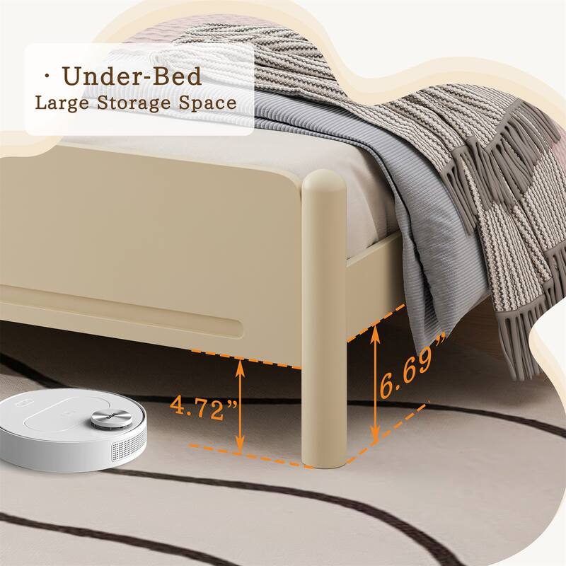 Queen Size Wood Bed Frame,Wood Platform Bed