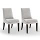 preview thumbnail 13 of 28, Spruce & Spring Erici Upholstered Dining Chair Set of 2 Ivory White