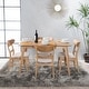 preview thumbnail 3 of 70, Idalia 5-piece Wood Rectangular Dining Set by Christopher Knight Home Natural Oak + Light Beige